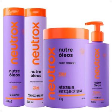 Imagem de Kit Neutrox Nutre Óleos: Shampoo, Condicionador 300ml, Máscara 1kg e L