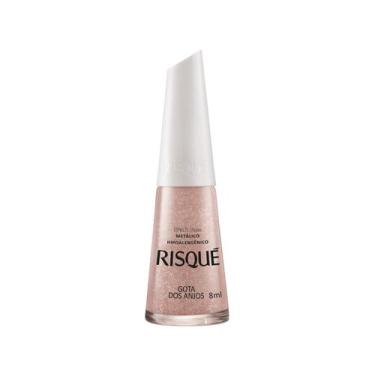 Imagem de Esmalte Risqué Cor Gota dos Anjos Metálico com 8ml, Nude, 8ml