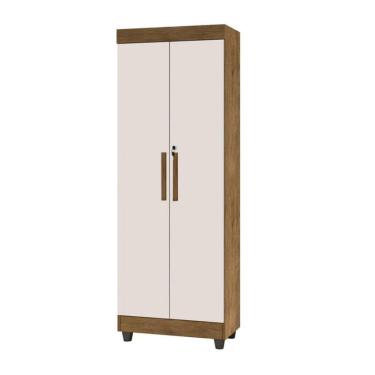 Imagem de Armário Multiuso Lavanderia Com Chave 2 Portas 1,80m Texas Jequitibá / Off White J&A