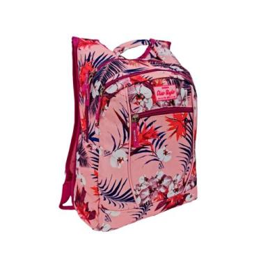 Imagem de Mochila Feminina Estampada Floral Casual Trabalho Escola Reforçada Con