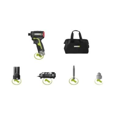 Imagem de Parafusadeira Sem Fio 12V 40Nm Worx WU129 Com Motor Sem Escovas, Veloc