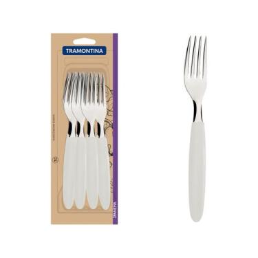 Imagem de Jogo de Garfos de Mesa Tramontina Inox Ipanema 12 Peças, Branco, 12