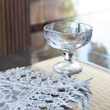 Imagem de Conjunto de Taças para Sobremesa Butterfly em Vidro com Relevo de Borboletas 200ML Transparente Wolff