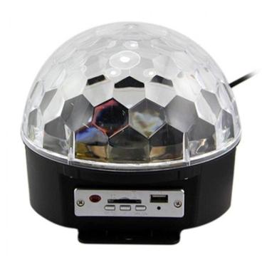 Imagem de Globo de Luz para Festa Bola Maluca Magic Ball 6 Cores USB com Bluetooth Transparente Aquilae