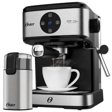 Imagem de Kit Espresso Oster - Cafeteira Double e Moedor de Café Elétrico Inox, 