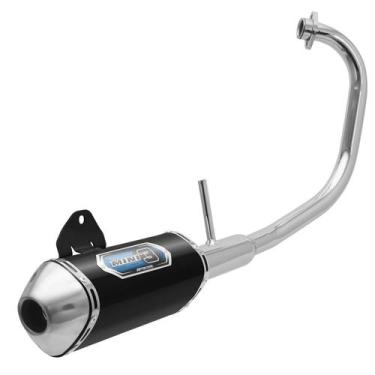 Imagem de Escapamento Esportivo Pro Tork Mini 3 Curva Cromada Moto Ybr 125 Facto