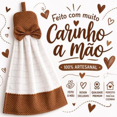 Imagem de Pano de Prato Bate Mão Artesanal Flanelado Poliamida Alta Absorção com