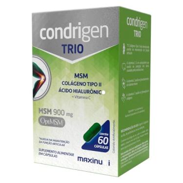 Imagem de Maxinutri, Condrigen Trio MSM Colágeno Tipo 2 HA e Vitamina C Maxinutri