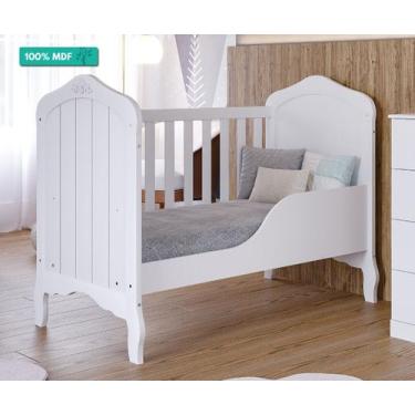 Imagem de Berço Mini Cama 100% MDF Harmonia Permobili Branco, Branco, Harmonia