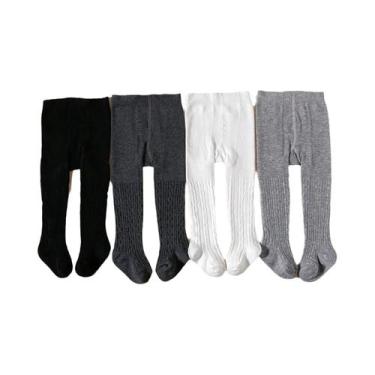 Imagem de Meias De Malha De Algodão Respirável Para Bebês Meninas, 4 Pares, Para