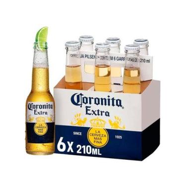 Imagem de Cerveja Corona Coronita Extra Lager 6 Unidades - Long Neck 210ml, 6 Un