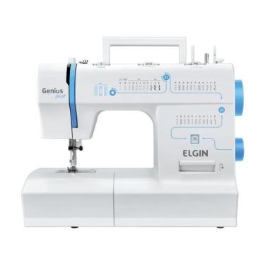 Imagem de Máquina de Costura 31 Pontos Elgin JX 4035 Genius Plus, Branco, 220V
