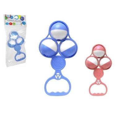 Imagem de Brinquedo chocalho de bolinha bebê enxoval pais e filhos, ROSA