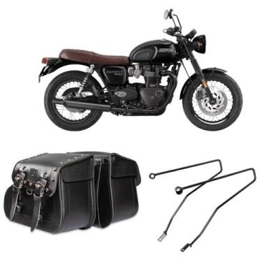 Imagem de Alforge Bolsa Mala Baú Lateral Botinha 20l Cravos Afastador Suporte Tr
