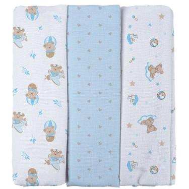 Imagem de Cueiro Bublim Baby Urso - Tecido Flanelado 100% Algodão - INCOMFRAL