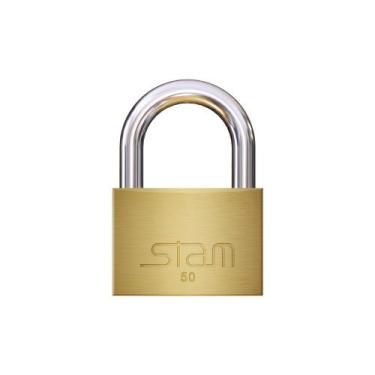 Imagem de Cadeado Zamac Latonado E-Coat 50mm Stam