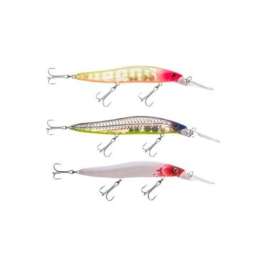 Imagem de Kit Isca Artificial Lori Mais 110 3 Garatéias 11cm 17g Ação Fundo 3UN,