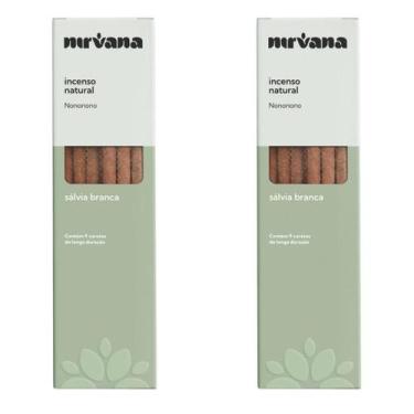 Imagem de Incenso Salvia Branca Nirvana Natural Proteção Espiritual Limpeza Lar 