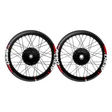Imagem de Roda Par Fan 125 2009 a 2018 Preto Fosco Viper Aero Cubo Preto Preto