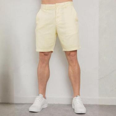 Imagem de Bermuda Linho Tinturada Bolso Faca Masculina Revanche Consilino, 48, A