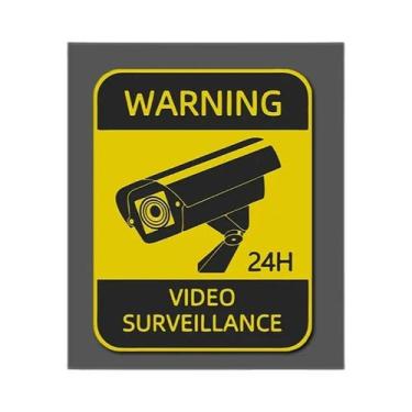 Imagem de Adesivo Refletivo De Aviso Para Câmera De Vigilância, Impermeável, Par