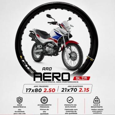 Imagem de Par jogo aro aero slim falcon 400 21x70 2.15 / 17x80 2.50 36f preto br