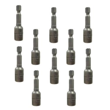 Imagem de Kit 10 Bit Soquete Canhão Magnética B-67773 Encaixe Seguro Fixação 8mm 1-4x50mm Makita