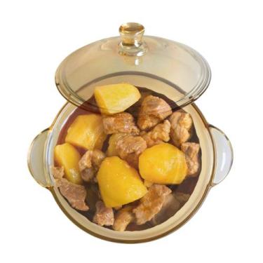 Imagem de 5 Tigelas Caçarola de Vidro Com Tampa 800ml Saladeira - Fx