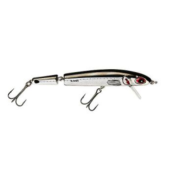 Imagem de Bomber Jointed Wake Minnow Cromado Preto Traseiro, 14 cm