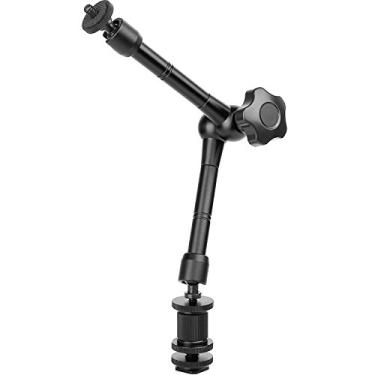 Imagem de ChromLives Braço mágico de 28 cm, braço articulado de fricção mágica ajustável com suporte de sapata de 1/10.2 cm, parafuso de tripé compatível com equipamento de câmera DSLR/monitor LCD/DV/luzes