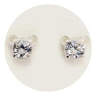 Imagem de Brinco Prata 925 Ponto de Luz Mickey 