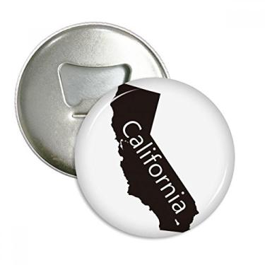 Imagem de Emblema multifuncional com ímã de geladeira e mapa da Califórnia dos Estados Unidos