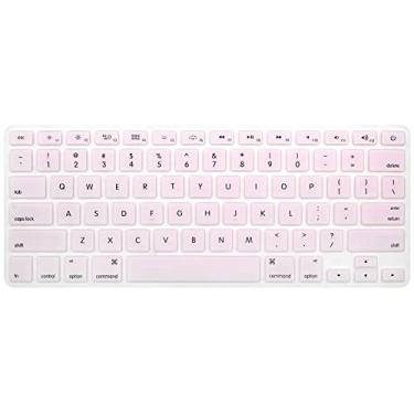 Imagem de Capa de teclado de silicone com design elegante HRH para MacBook Air 13, MacBook Pro 13/15/17 (com ou sem tela de retina, versão 2015 ou mais antiga) e iMac mais antigo, layout dos EUA, Z1-Light Pink