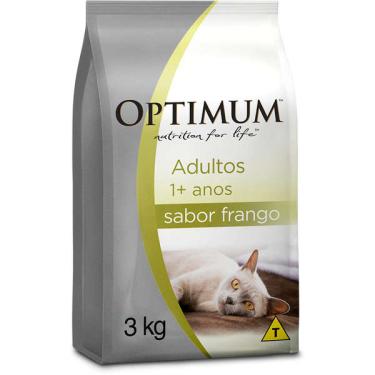 Imagem de Ração Seca Optimum Frango para Gatos Adultos - 3 Kg