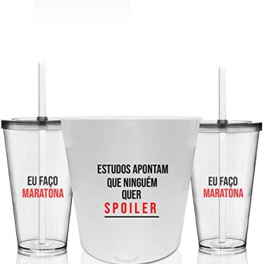 Imagem de Kit Balde de Pipoca e 2 Copos Personalizados - Spoilers