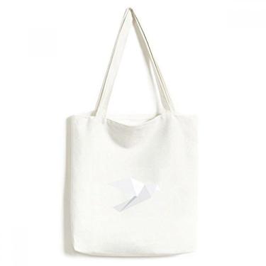 Imagem de Origami abstrato branco padrão de pombo sacola sacola de compras bolsa casual bolsa de mão