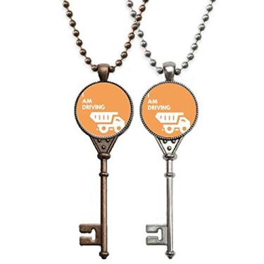 Imagem de OFFbb-USA Driving Goods Carrinho Transfer Chaveiro Colar Pingente Joias Decoração Casal