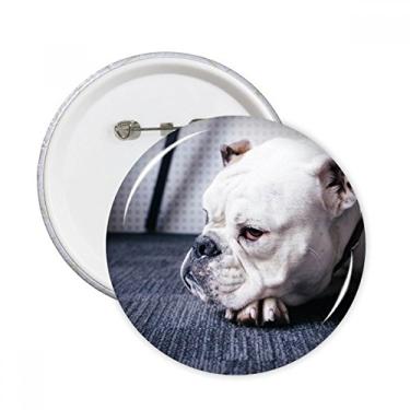 Imagem de Decoração de roupas para cães animais de estimação cinza imagem pinos redondos distintivo botão 5 peças presente