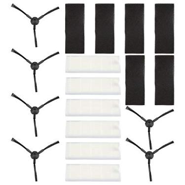 Imagem de Jadpes Filtro HEPA, escova lateral e filtro HEPAD para aspirador de pó para robô ILIFE A6 A4 A4s