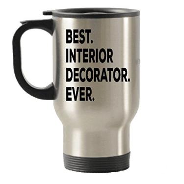 Imagem de Presentes para decorações de interiores – Caneca de viagem para decoração de interiores – Copo isolado para viagem – Melhor decoração de interiores de todos os tempos – Ideia de presente de apreciação – Presente barato – Também pode colocar em uma cesta de presente