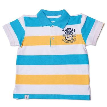 Imagem de Camiseta Polo Infantil Listrada Piquet Toffee - Nº06