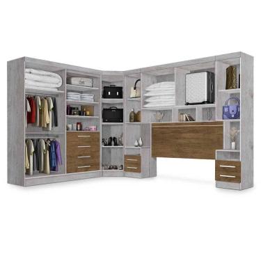 Imagem de Dormitório Modulado Georgia Ja Avelã / Jequitibá P/ 1,38m Avelã / Jequitibá