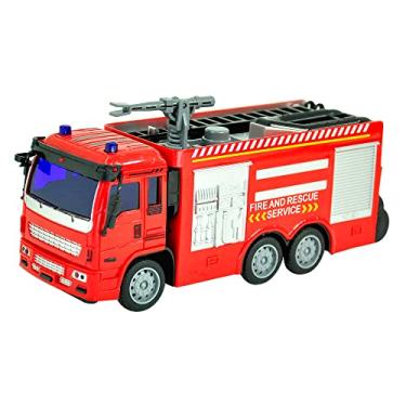 Imagem de Carrinho Controle Remoto Bombeiro 4 Funções 23cm Recarregável DM Toys