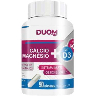 Imagem de Cálcio + Magnésio + Vitamina K2 + Vitamina D3-90 Cápsulas 680mg - Duom