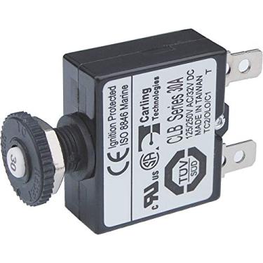 Imagem de Blue Sea Systems 7059-BSS Botão Reset Apenas Disjuntor de Conexão Rápida - 30 Amp, Bege