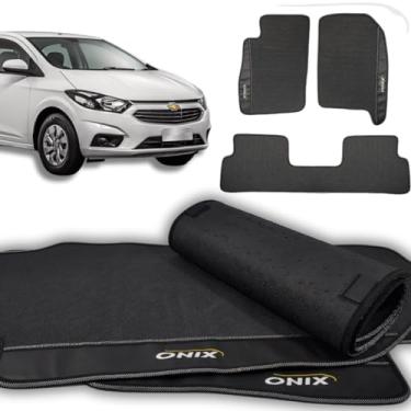 Imagem de Tapete Borracha Compatível Com Onix 2012 2013 2014 2015 2016 2017 Proteção do Carpete