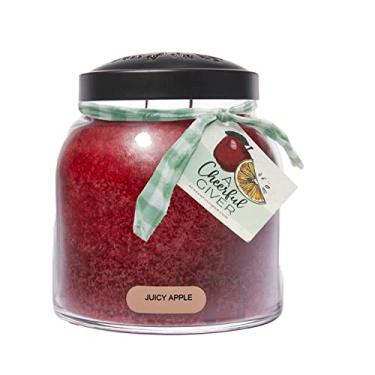 Imagem de A Cheerful Giver - Vela de vidro perfumada Juicy Apple Papa (963 g) com tampa e fragrância realista, feita nos EUA