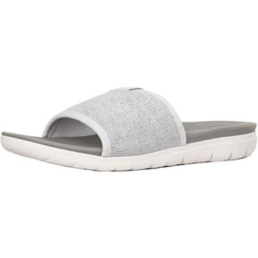 Imagem de FitFlop Women's Uberknit Slide Sandals Urban White/Silver 6 M US
