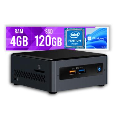 Imagem de Mini PC Intel NUC Pentium J5040 4GB SSD 120GB Intel Graphics 600 Win 11 SL Certo PC - 213