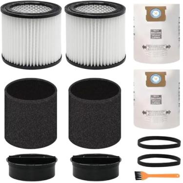 Imagem de ANBOO Filtro de substituição para Shop Vac 90304 90350 90333, sacos de vácuo para Shop Vac 10-14 galões, filtro de manga de espuma 90585, serve na maioria dos aspiradores de pó molhado/seco de 5
